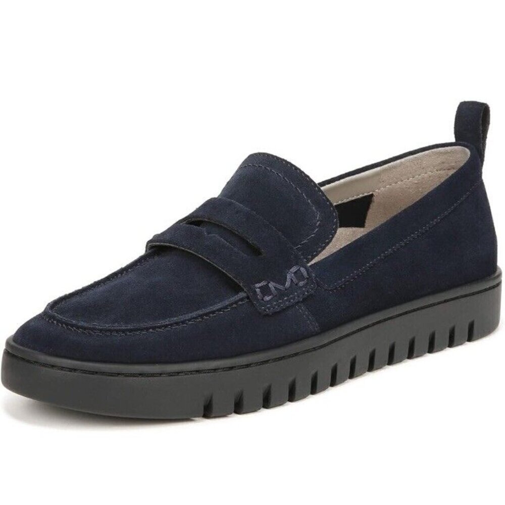 Vionic Uptown Blue Suede Slip-ons Loafer Womens‎ 13 Arch Support Orthotic New